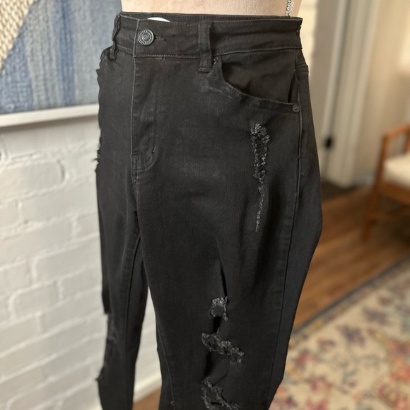 Kancan Black Distressed Skinny Jeans - Picture 7 of 16